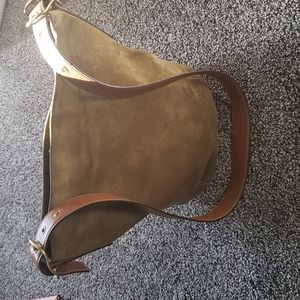 Vintage Coach suede bucket bag